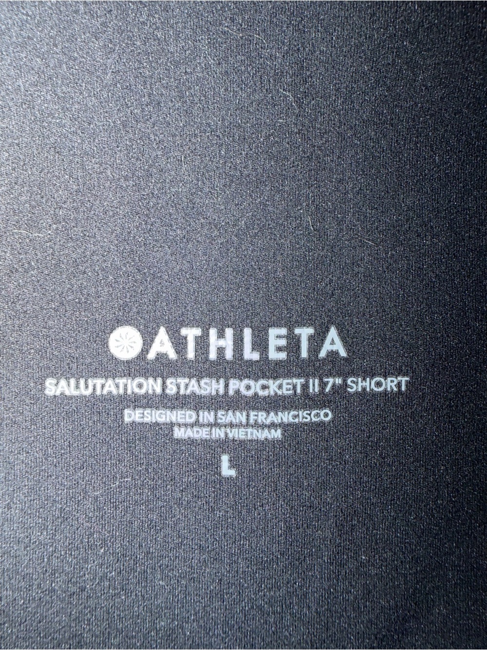 Athleta Salutation Stash Pocket II 7” Shorts Black Size Large - Picture 4 of 4